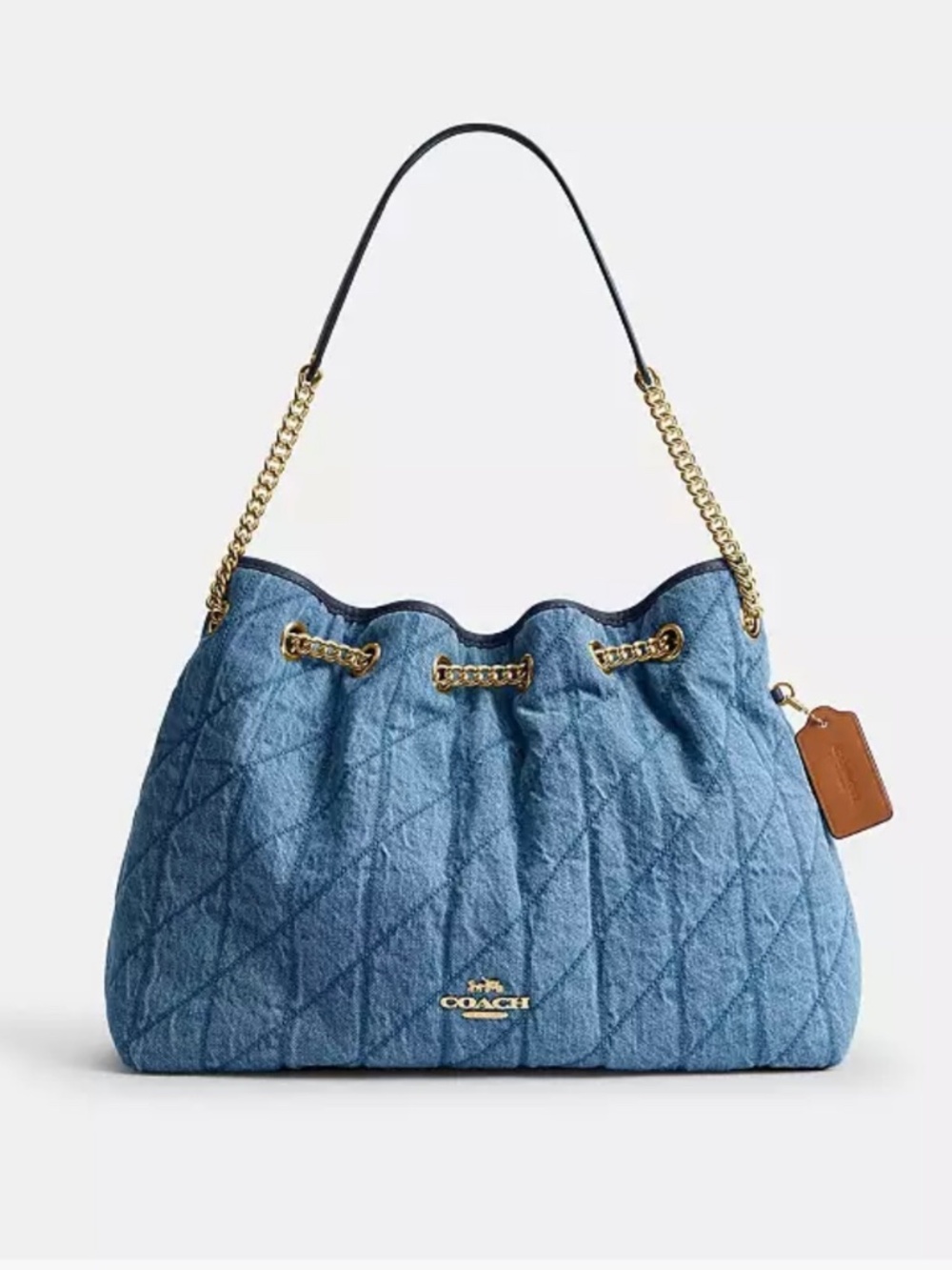 Coach Evelyn Shoulder Bag “Denim”